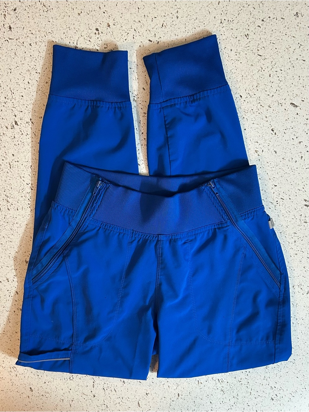 Cherokee Infinity Royal Blue Elastic Waistband Jogger Scrub Pants Petite XS